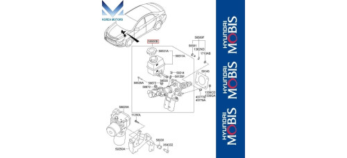 mobis brake master cylinder booster for kia k5 optima 2010-13